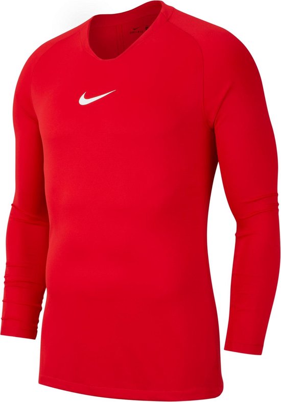 Nike Park Dry First Layer Longsleeve Thermoshirt - Taille S - Homme - rouge / blanc