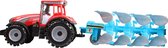 Free And Easy Tractor Geoponic Ploeg 44 Cm Rood/blauw