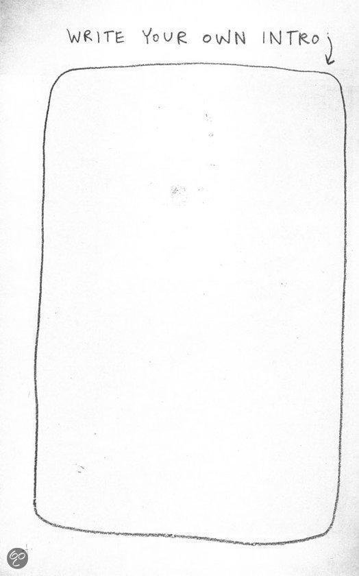 Een blanco pagina met een handgeschreven kader en de tekst 'WRITE YOUR OWN INTRO'.