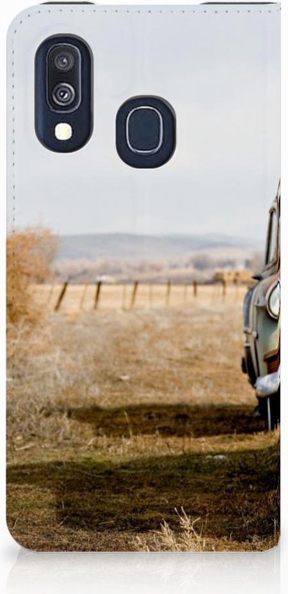 Samsung Galaxy A40 Stand Case Vintage Auto