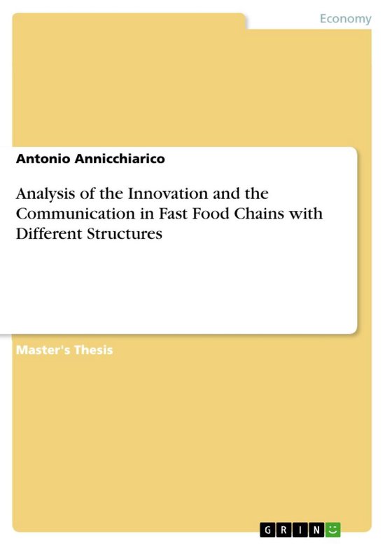 Analysis of the Innovation and the Communication in Fast Foo ... - cover