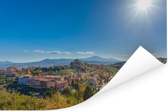 Affiche Le paysage toscan aux oliviers 120x80 cm - Tirage photo sur Poster (décoration murale salon / chambre)