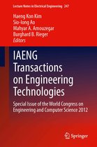 Lecture Notes in Electrical Engineering 247 - IAENG Transactions on Engineering Technologies