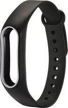 watchbands-shop.nl Siliconen bandje - Xiaomi Mi Band 2 - Zwart/Wit