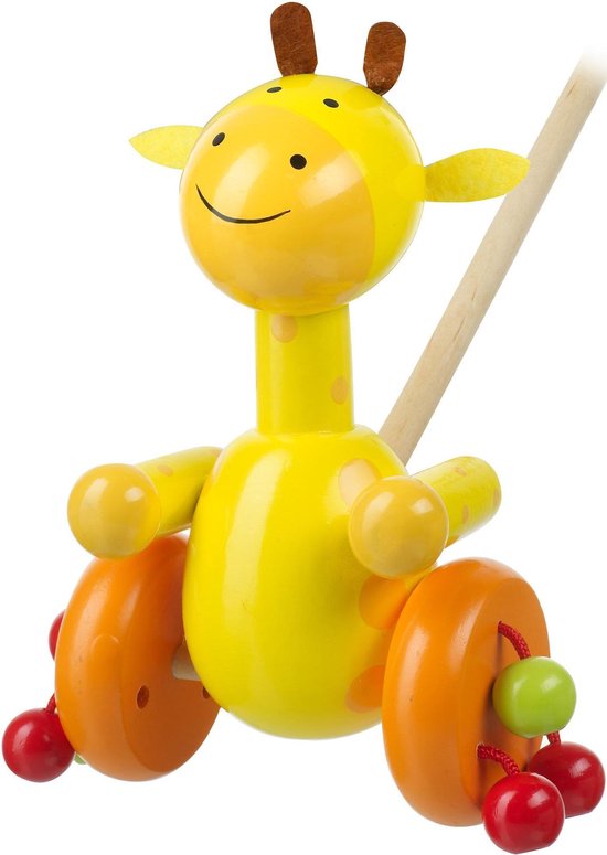 Push Along Houten Speeltje Giraffe 