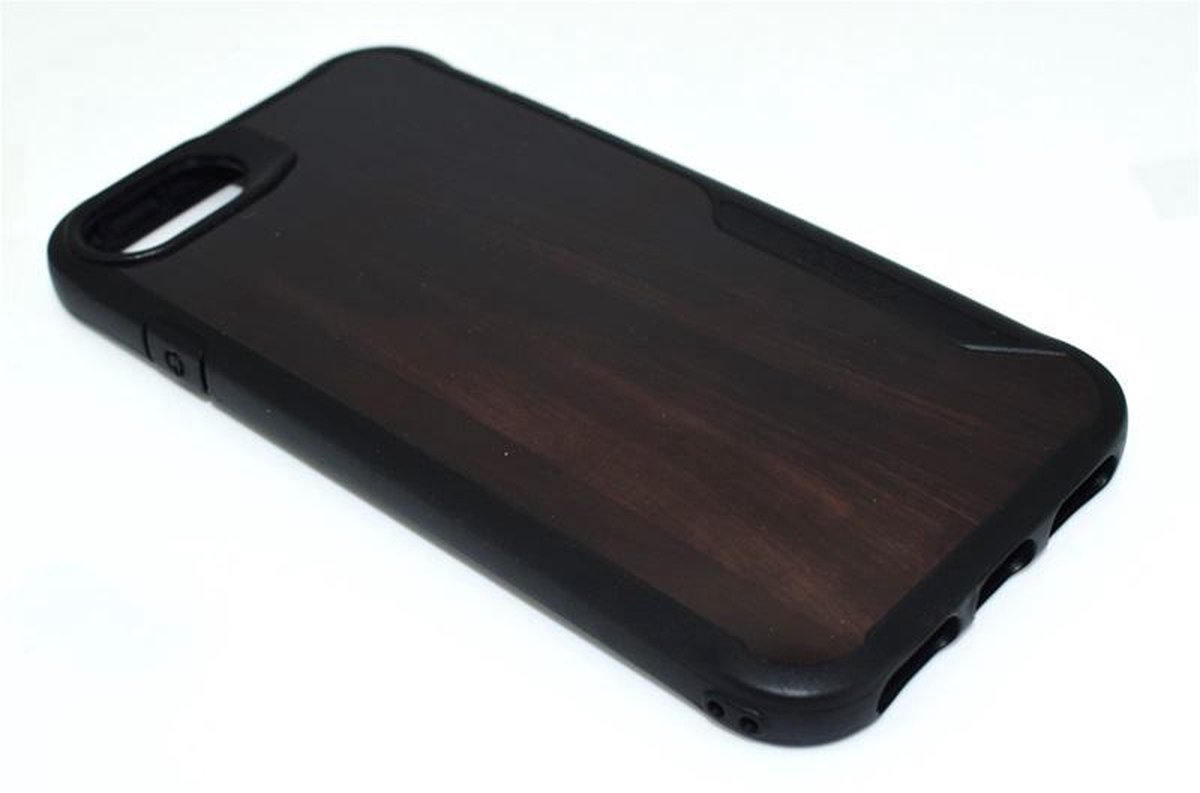 Yesido - Hard Back Cover voor Apple iPhone 6 Plus / iPhone 6S Plus / iPhone 7 Plus / iPhone 8 Plus - Houtmotief Donker Bruin