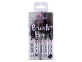 Talens Ecoline 5 brush pens ''Grey''