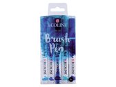 Talens Ecoline 5 brush pens ''Blue''