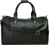 S.Babila Reistas - Weekendtas - Leder - Zwart - Handgrepen - Schouderriem 18" Travel Bag (47505 BK)