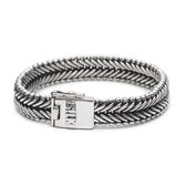 SILK Jewellery - Zilveren Armband - Classic Chevron - 203.21 - Maat 21