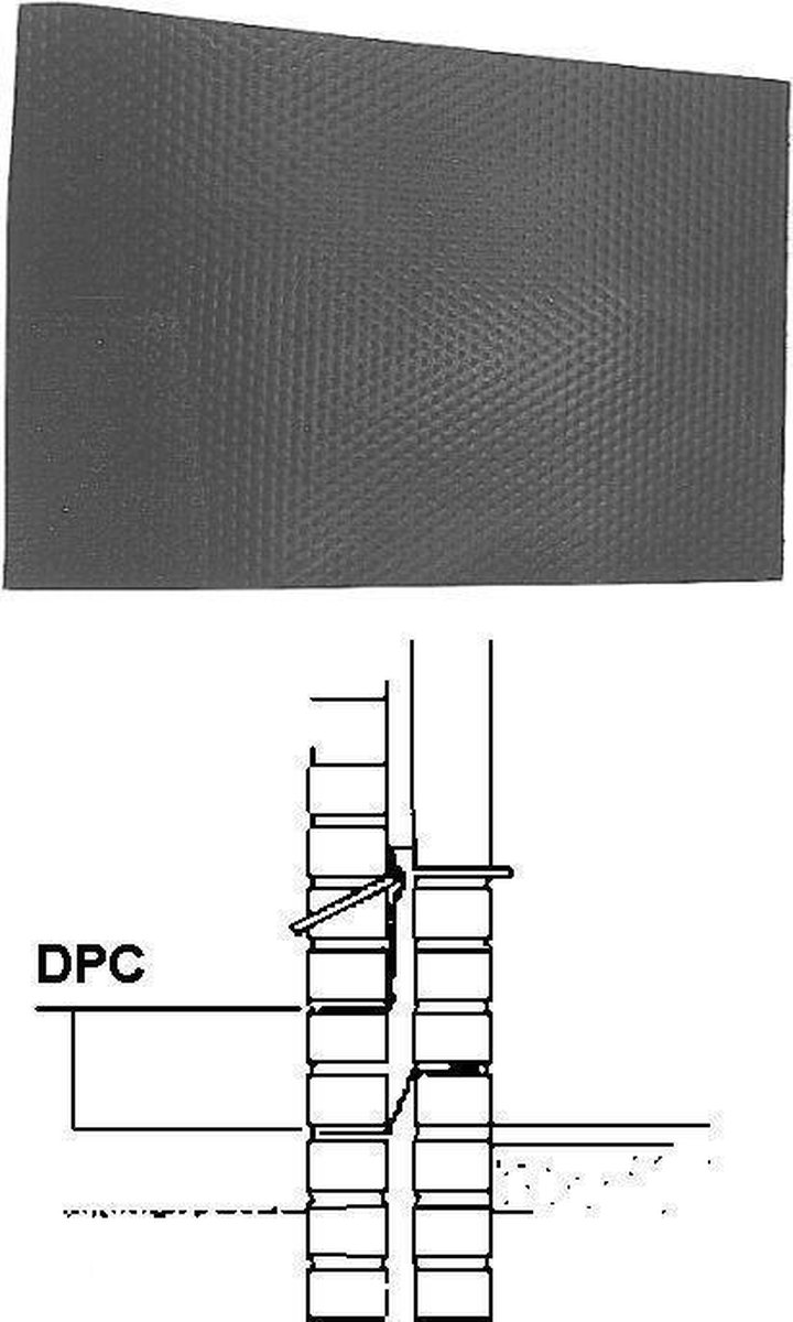 Foliefol DPCfolie waterkerende 300 GRS 50m x 50cm