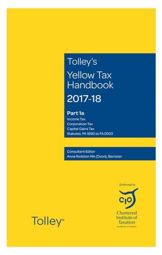 Tolley's Yellow Tax Handbook 2017-18 - cover