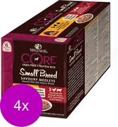 Wellness Core Small Breed Savoury Butcher Multi-Pack - Hondenvoer - 4 x Mix 6x85 g