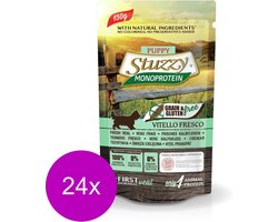 Stuzzy Puppy Dog Grain Free Monoprotein Pouch - Hondenvoer - 24 x Kalf 150 g