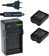 ChiliPower 2 x CGA-S006 batterijen voor Panasonic - inclusief oplader en autolader