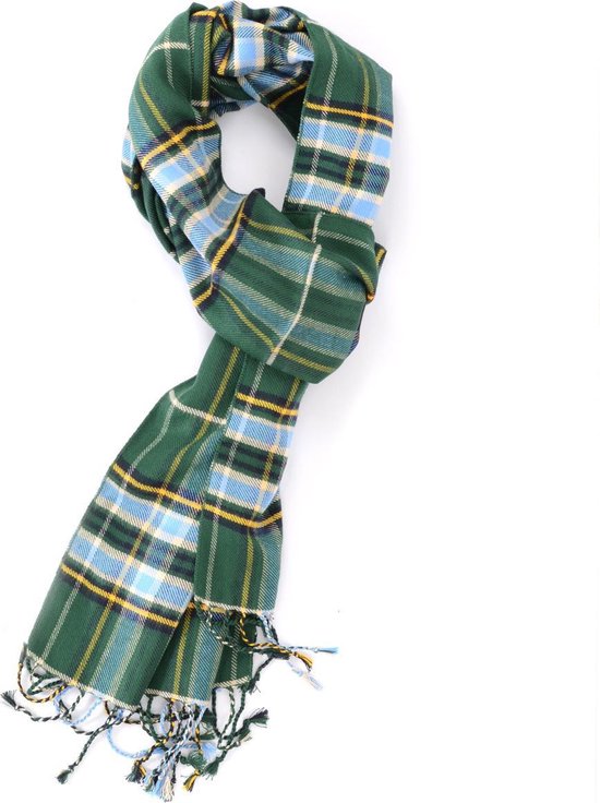 komen Nadenkend met de klok mee Groene sjaal -Schotse ruit design - Zachte stijlvolle shawl voor heren |  bol.com