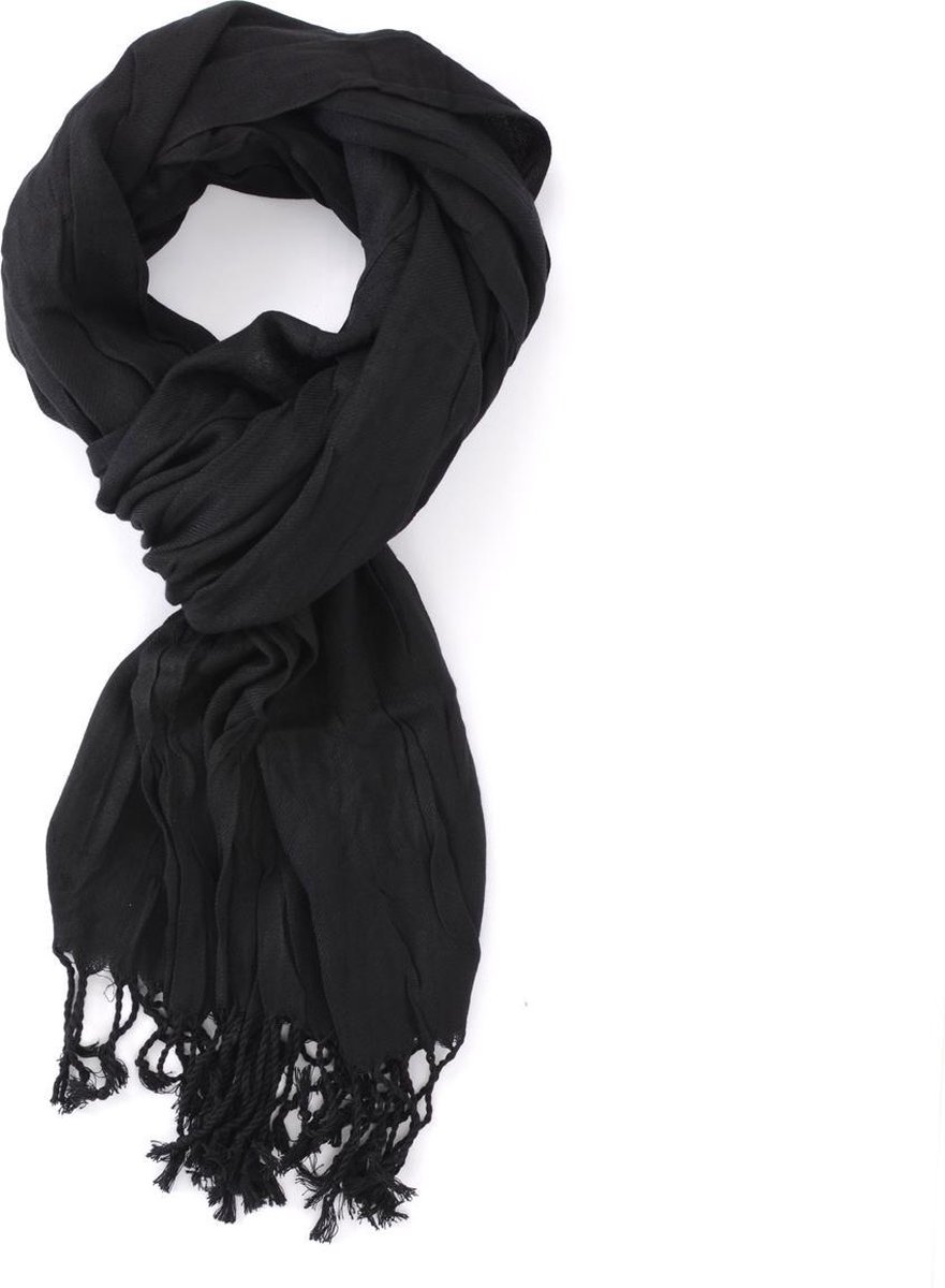 Zwarte sjaal - Dunne Sjaal - Stijlvolle shawl voor buiten en binnen |  bol.com