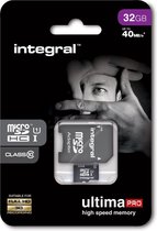 Integral UltimaPro 32GB MicroSDHC Card - Class 10 - 90MB/s + SD Adapter