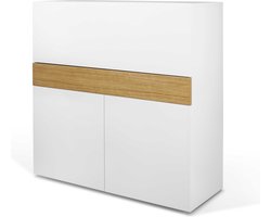 Temahome - Bureau/opbergkast Fox 110cm - wit/eik