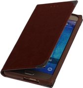 TPU Map Booktype Wallet Case Hoesjes voor Galaxy A8 Bruin