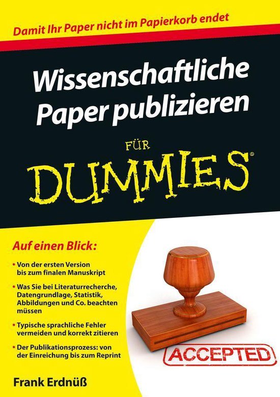 Für Dummies - Wissenschaftliche Paper publizieren für Dumm ... - cover