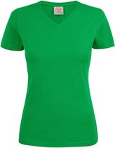 Printer T-shirt Heavy V-hals lady 2264025 Frisgroen - Maat XXL