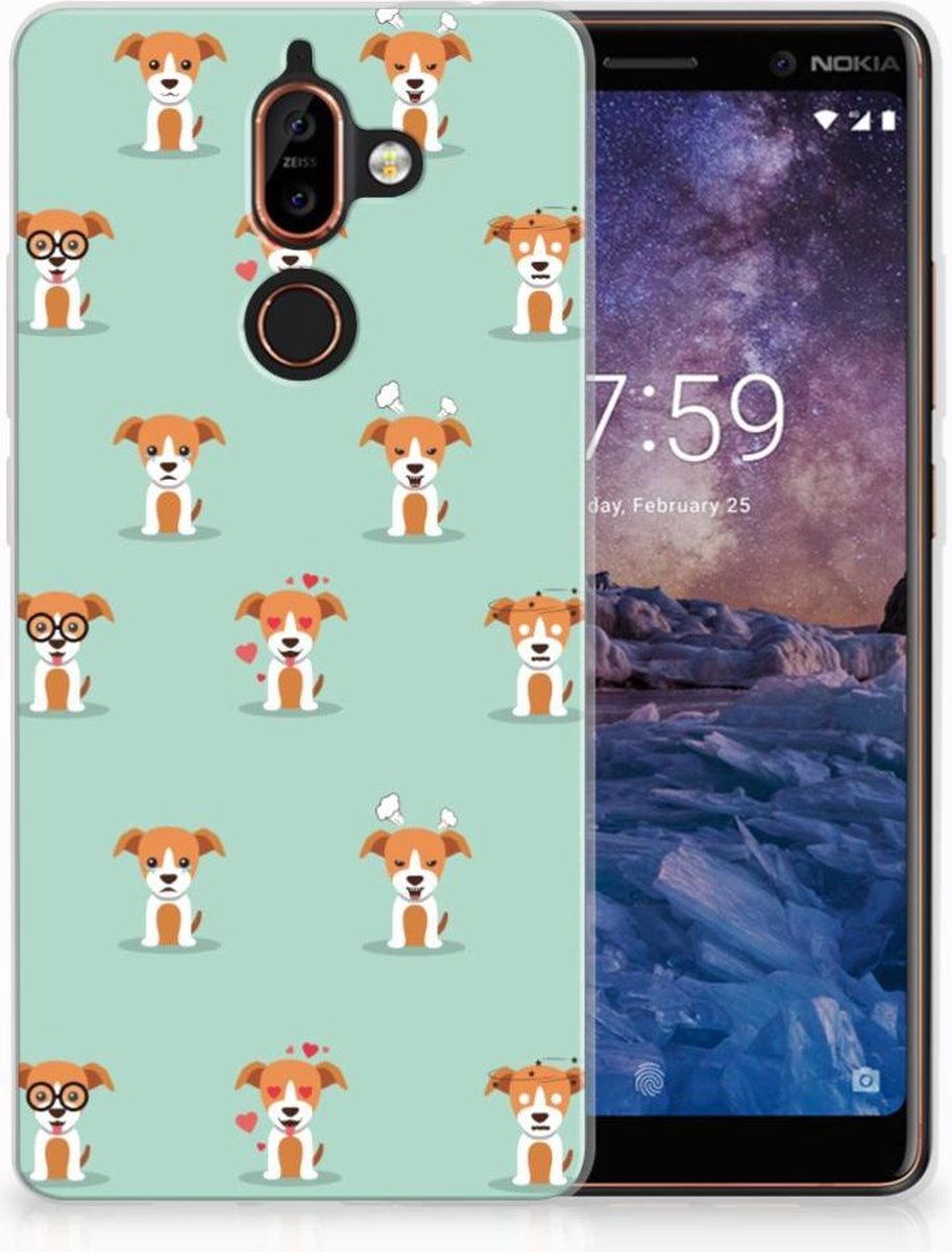 Nokia 7 Plus TPU Hoesje Pups