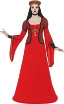 Smiffy's - Lady Tudor Kostuum Assassin Vrouw - Rood - Large - Halloween - Verkleedkleding