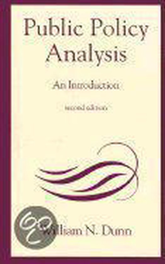 Livre : Public Policy Analysis. An Introduction. Second edition. Avec un symbole décoratif enroulé.