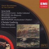 Wesendonck-Lieder – Isoldes Liebstod – Alto Rapsody – 5 Lieder – Abscheulicher