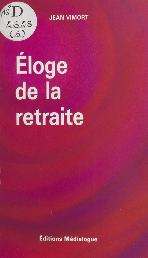 Éloge de la retraite : réflexions spirituelles - cover