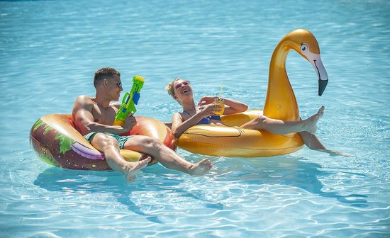 Opblaasbare Flamingo Goud 118 cm - Opblaasfiguur