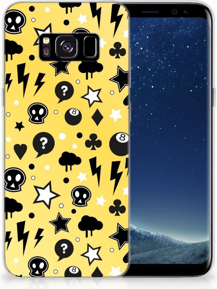 Silicone Back Case Samsung Galaxy S8 Punk Geel