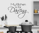 Muursticker - My Kitchen Is For Dancing - 50x68 - Zwart