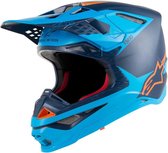 Alpinestars Crosshelm Supertech S-M10 Meta Black/Aqua/Fluor Orange-S