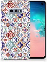Geschikt voor Samsung Galaxy S10e Uniek TPU Hoesje Tiles Color