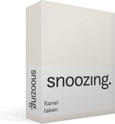 Snoozing - Flanel - Laken - Eenpersoons - 150x260 cm - Ivoor