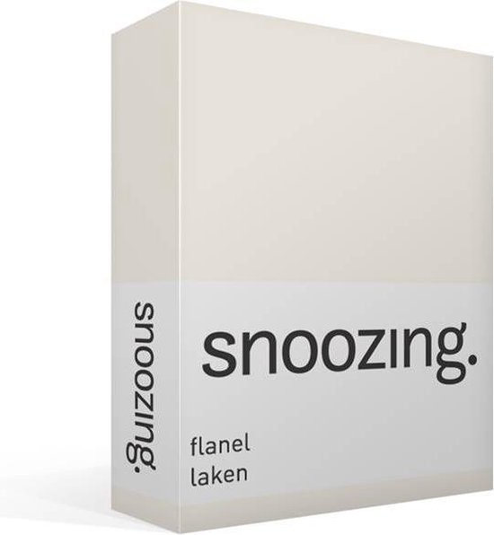 Snoozing - Flanel - Laken - Eenpersoons - 150x260 cm - Ivoor
