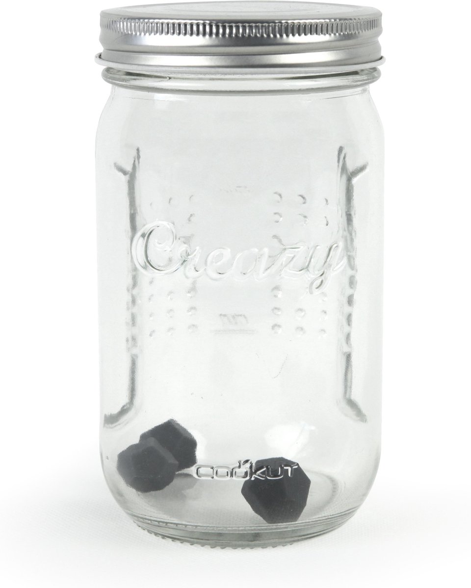 Cookut Creazy Slagroomklopper - Voor verse slagroom - Incl 3 Balletjes - Transparant