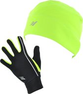 Rucanor Loan Vines Set Gloves and Hat - Muts -  Algemeen - Maat XS - S - Fluor Geel;Zwart