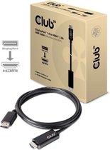 club3D DisplayPort / HDMI Adapterkabel DisplayPort stekker, HDMI-A stekker 2.00 m Zilver CAC-1082 DisplayPort-kabel