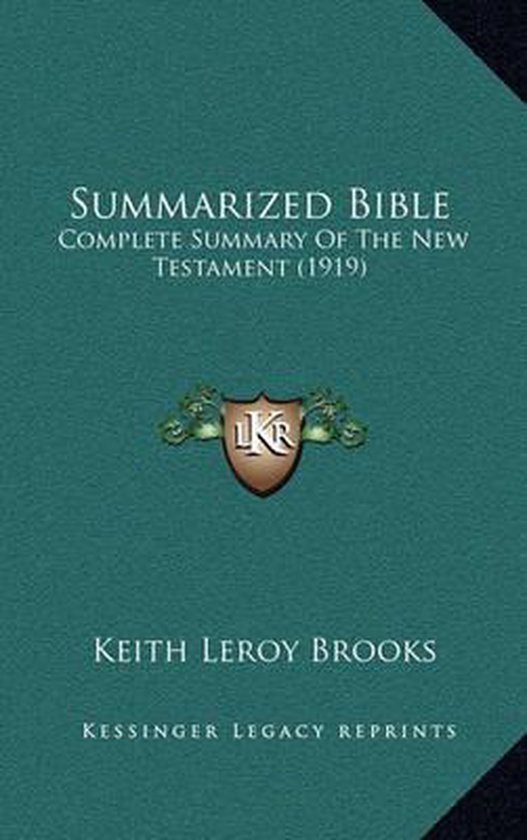 Summarized Bible, Keith Leroy Brooks 9781169036833 Boeken