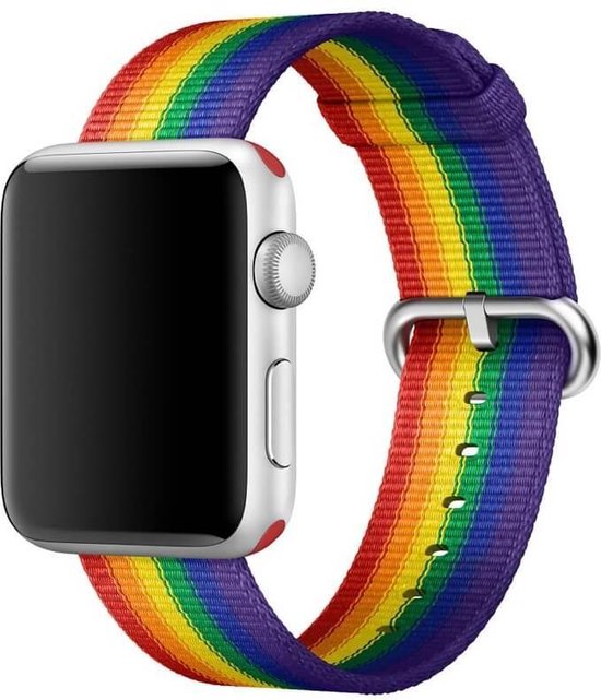 Nylon bandje voor de Apple Watch 38mm - 40mm Regenboog voor Series  1|2|3|4|5|6 | bol.com
