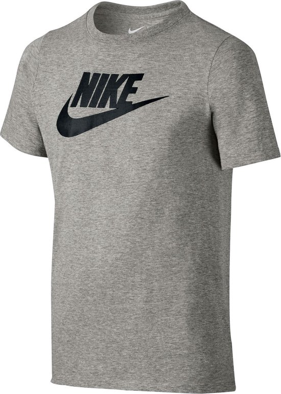 Nike Futura Icon T-shirt Junior Sportshirt - Maat S - Unisex - grijs/zwart  Maat S - | bol.com