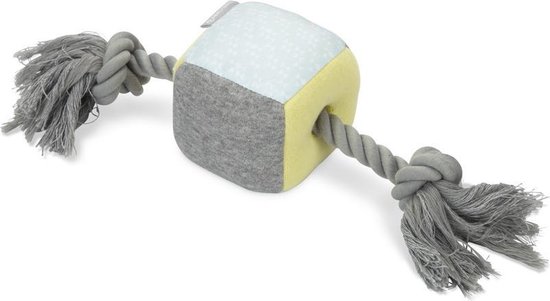 Beeztees Puppy Kubi Kubus+Touw - Hondenspeelgoed - Multi - 35 x 8 x 8 cm