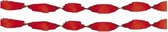 2x Crepe papier slingers 6 meter rood - feestslingers