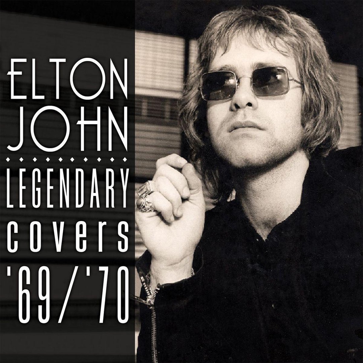 elton john album cover with car