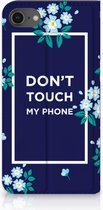 iPhone 7 | 8 Standcase Hoesje Flowers Blue DTMP