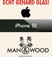 Man & Wood Screenprotector / Schermbescherming ECHT GEHARD GLAS (Tempered Glass) - iPhone SE