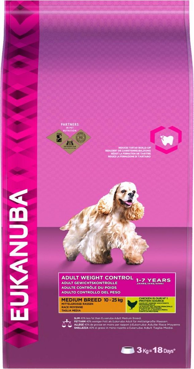 Eukanuba Dog Adult - Medium Breed - Kip - Hondenvoer - 3 kg
